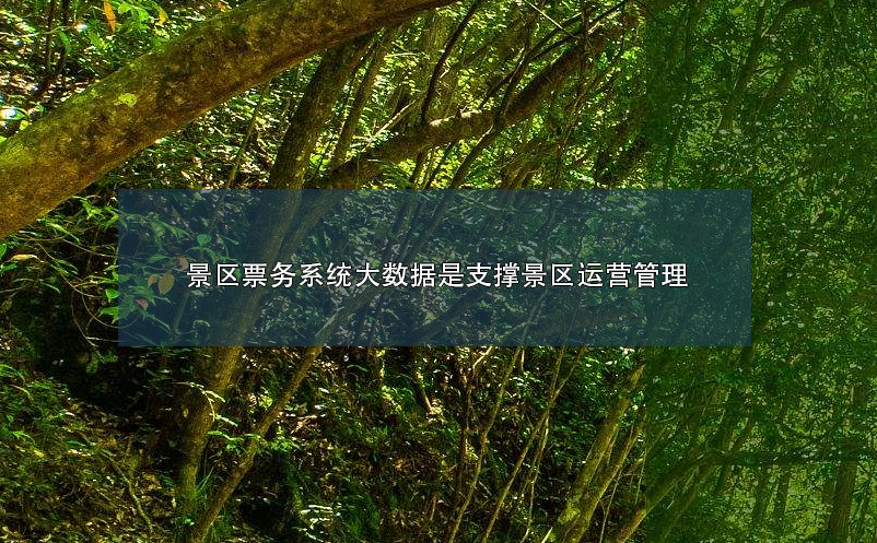 景區(qū)票務系統(tǒng)大數據是支撐景區(qū)運營管理