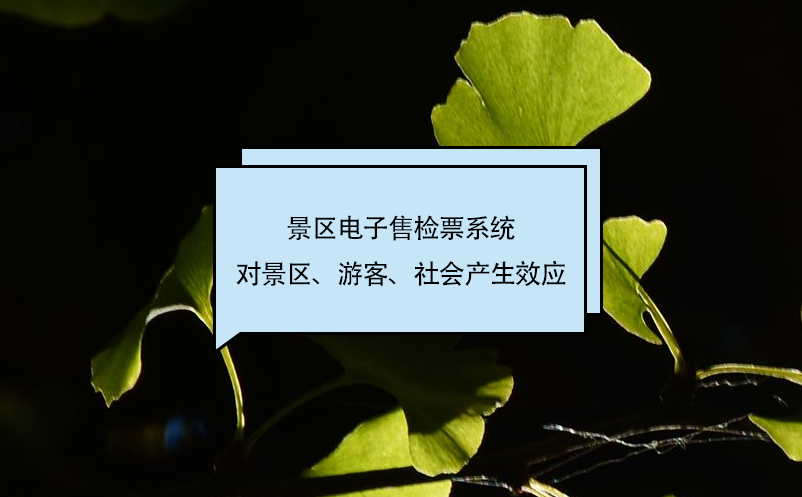景區(qū)電子售檢票系統(tǒng)對景區(qū)、游客、社會產(chǎn)生效應(yīng)