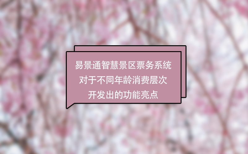 易景通智慧景區(qū)票務(wù)系統(tǒng)對于不同年齡消費(fèi)層次開發(fā)出的功能亮點(diǎn)