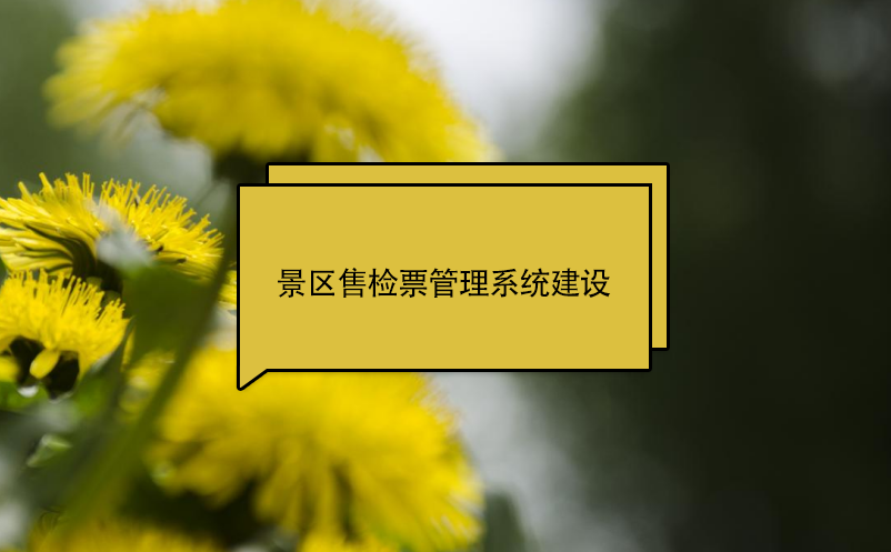 景區(qū)售檢票管理系統(tǒng)建設