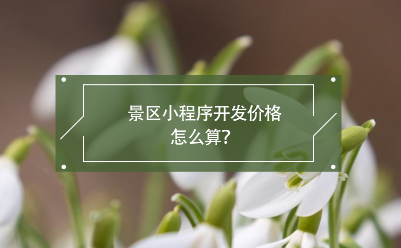 景區(qū)小程序開發(fā)價格怎么算？