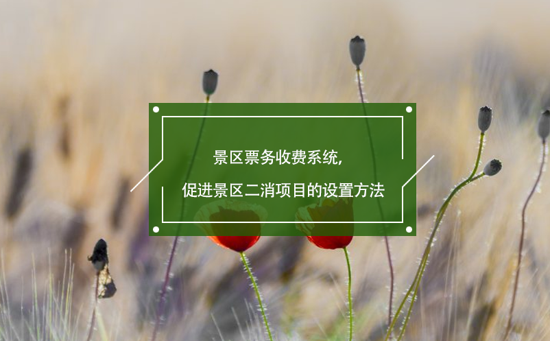 景區(qū)票務(wù)收費(fèi)系統(tǒng)，促進(jìn)景區(qū)二消項(xiàng)目的設(shè)置方法