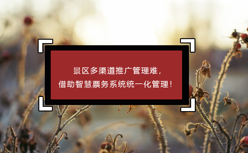 景區(qū)多渠道推廣管理難，借助智慧票務系統(tǒng)統(tǒng)一化管理！