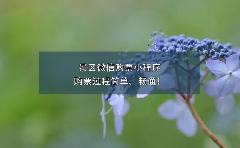 景區(qū)微信購票小程序的購票過程簡單、暢通！